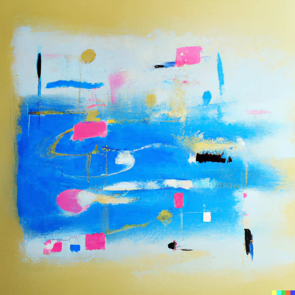 An AI-generated abstract painting called 'The Sweet Spot'